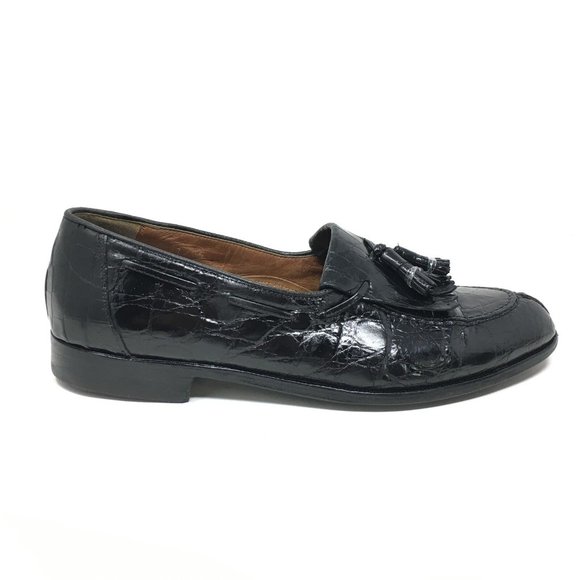 VTG Gucci Loafers Shoes Size 41 EU/7.5 Crocodile main image 10